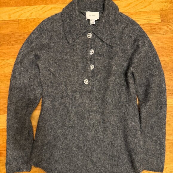 H&M Mohair-Blend Sweater with Collar - Picture 6 of 10